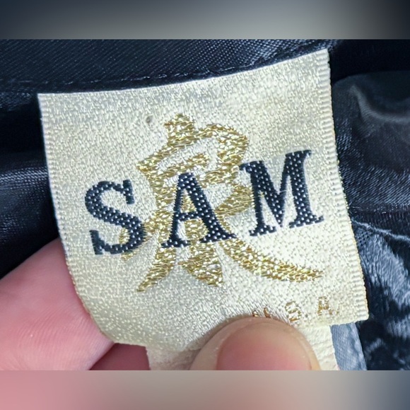 Vintage Floral Velvet Sheer Shirt Blouse Satin Trim XL Whimsigoth Dark Romance - Picture 4 of 6